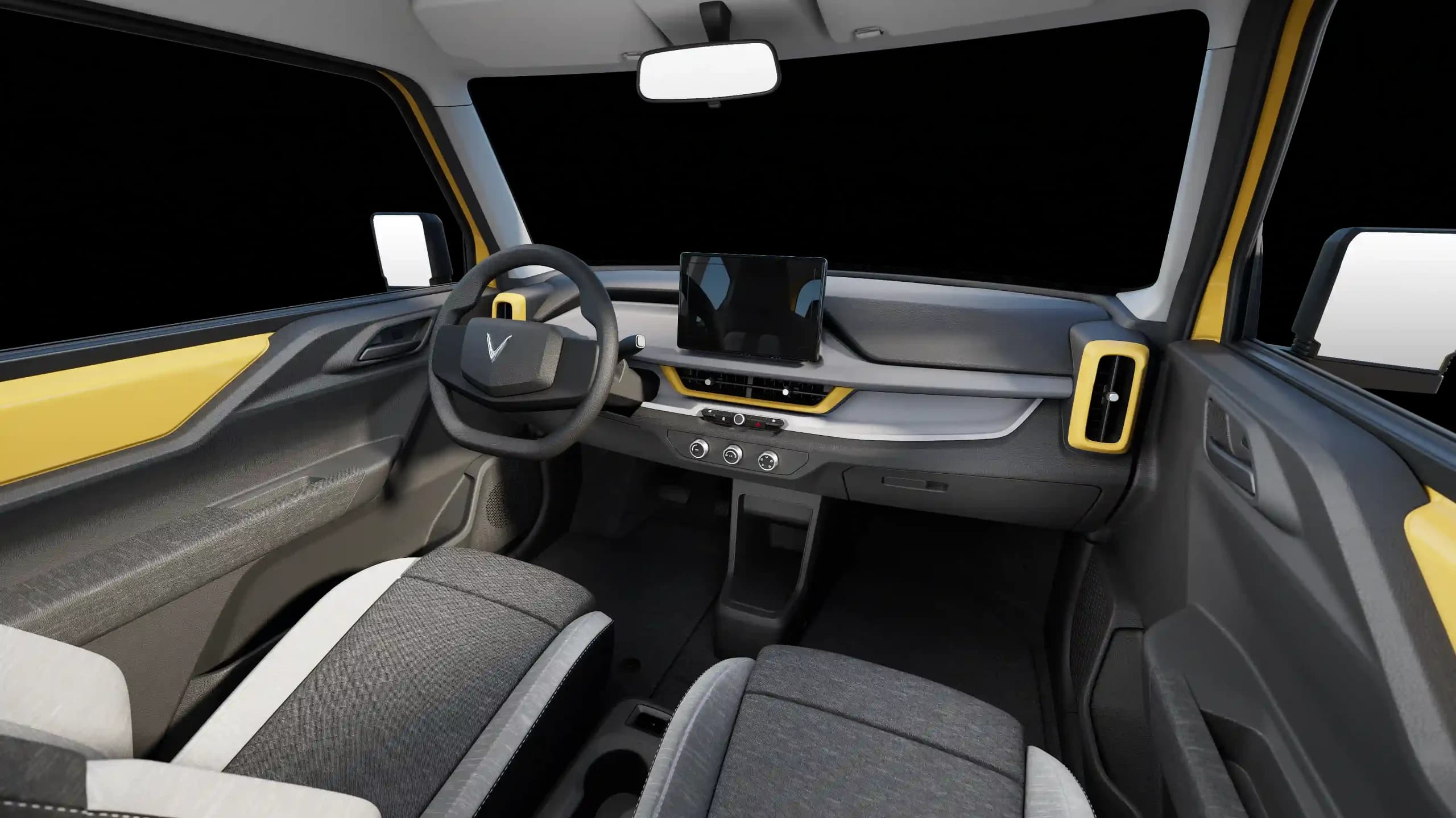 Vinfast VF 3 nội thất render 3d