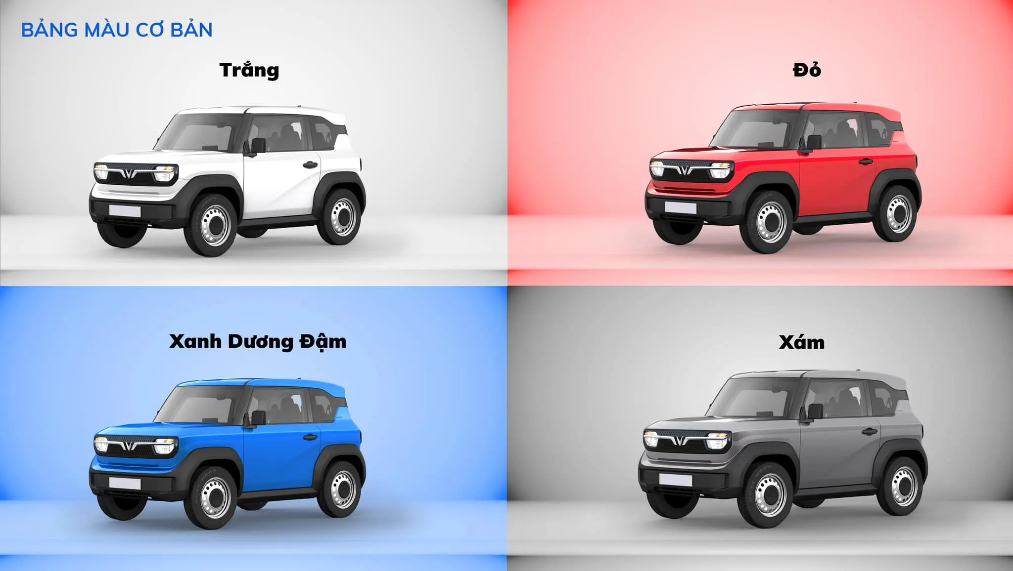 Chi tiết các màu ngoại thất cơ bản VinFast VF 3